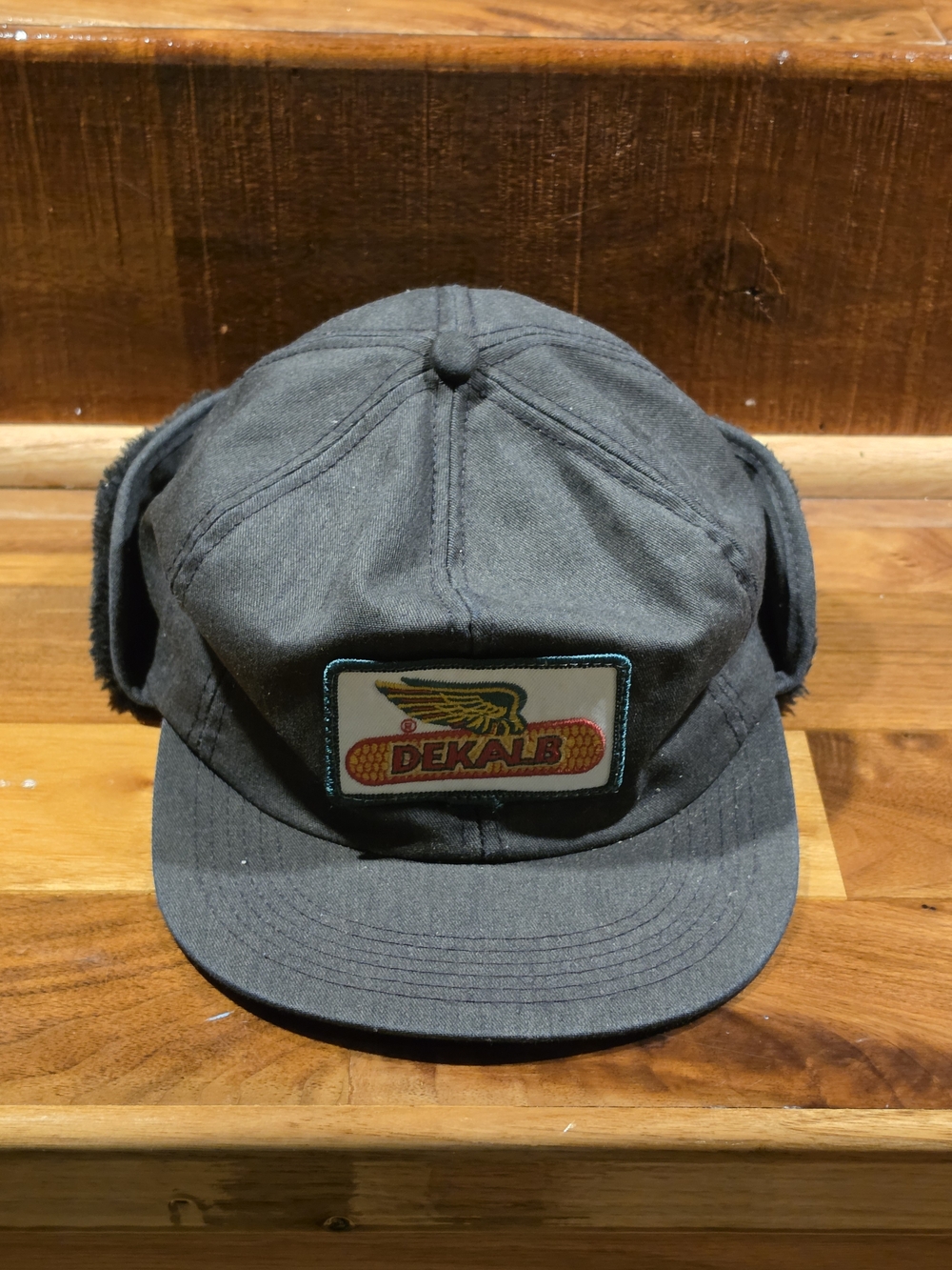 Vintage Retro DeKalb Farmer Patch Trucker Hat Earflap Cap